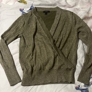 Sparkly Jcrew wrap sweater